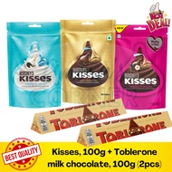 [BUNDLE DEAL] Hershey's kisses, 100g + Toblerone milk chocolate, 100g (2pcs)