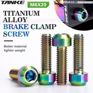 TANKE M6 20 Bike bolts Disc Brake Screws Titanium Alloy discbrake clamp colorful Bolt For Mtb Bicycle parts fixing screw