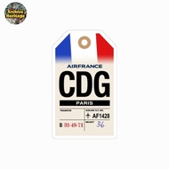 CDG Airport Paris Airfrance Airlines label luggage sticker TAG traveling logo sticker
