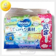 Moony - 嬰兒濕紙巾 76片 x 8包 4903111159802 平行進口 新舊包裝隨機發貨