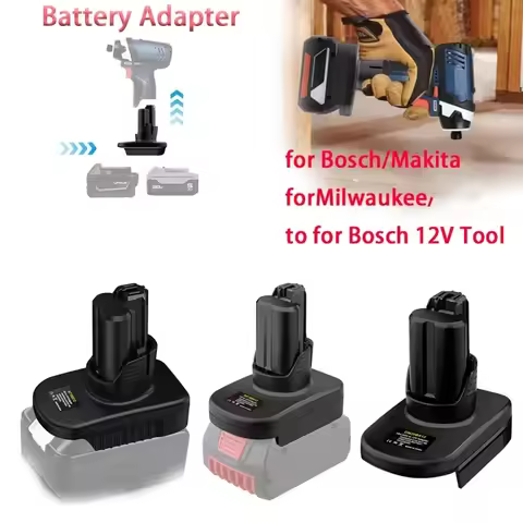 Battery Adapter for Dewalt/Bosch/Makita/Milwaukee18V Battery Convert to for Bosch 12V Cordless Power
