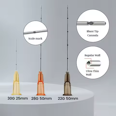 Medical Sterile Microcannula 27g 38mm 50mm Blunt Tip Micro Cannula Needle for HA Shrinking Disposabl