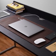 棕色皮革桌墊——設計典雅的現代化書桌硯台墊