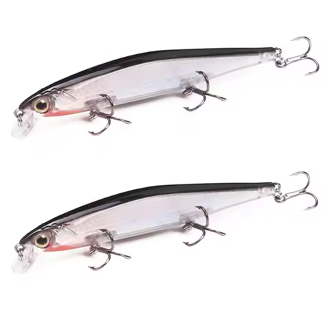1Pc Minnow Fishing Lure 11cm 13g Artificial Hard Bait with 3 Fishing Hooks Lure 3D Eyes Fishing Wobb