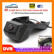 FKRFR 4K รถ Wifi DVR กล้อง Dash Cam 24H Full HD สําหรับ Bmw X5X6 F 15X6 F 16X4X3 F 25 X1 F48 F26 F45 F32 F33 F36 F10 F34 F20 2014-2018 FHSER