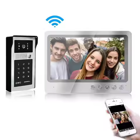 9Inch IPS Screen Wired WIFI IP Doorbell Rifd Card/Password Acess Control Video Door Phone Intercom V