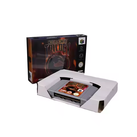 Mortal Kombat Trilogy With Box for 64 Bit Game Cartridge USA PAL Version NTSC PAL Format