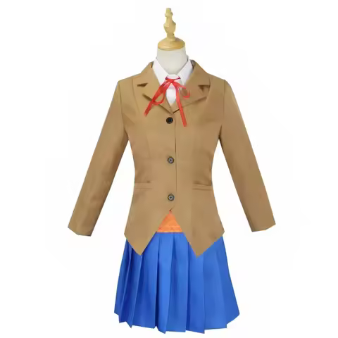 Monika Cosplay Anime Doki Doki Club de littérature Sayori Yuri Natsuki Cosplay Costume école femmes 