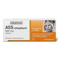 ASS-ratiopharm® Aspirin Tablets, 500 mg, Pack of 50