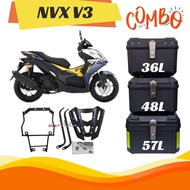 Combo Set Yamaha NVX V3 Top Box Motor 36L 48L 57L+Monorack Heavy Duty Motorcycle Box Accessories