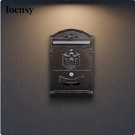 [Ioensy] Lockable Wall Mailbox Weather Resistant Vintage Wall Mailbox Protected Gold