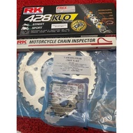 RKM Y15 Y16 SPROCKET RANTAI ORING 428 GOLD Y15 SPOKET 428