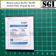 Baterai Vizz Double Power Handphone Lenovo BL59 A6000 A6010 A6600 Plus Batre Batrai