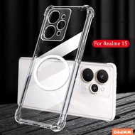 Realme 15 5G Transparent Magnetic Phone Case for Realme 15 Pro 15T 14 14T 14X Pro Plus Note 70 70T 8