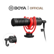 BOYA BY-MM1+ Shotgun Condenser Microphone Super-Cardioid Real Time Monitoring Mic for Smartphones DSLR Cameras Camcorders