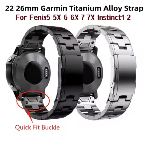 Titanium Alloy Quick Fit Bracelet for Garmin 22mm 26mm Fenix 7X 6X 7 6 Descent MK1 MK2 Epix Gen 2 St