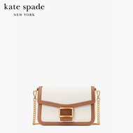 KATE SPADE NEW YORK KATY COLORBLOCKED TEXTURED LEATHER FLAP CHAIN CROSSBODY KB228 กระเป๋าสะพายข้าง