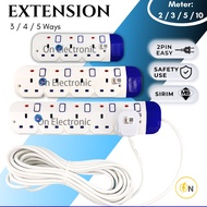 2/3/5/10 METER 3/4/5 GANG TRAILING SOCKET EXTENSION SOCKET 3C 40/016 Flexible Cable Copper FOR malaysia SIRIM