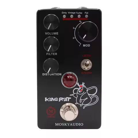 MOSKY King Rat Guitar Effects Distortion Electric Guitar Effects 4 Selector Buttons for Guitar Bass 