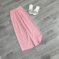 Quần Suông Nữ Dáng DàiQuần Ống Rộng Cạp Chun Chất Đũi Gân Mềm Lưng Cao JUDIE.Closet