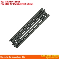 5/10Pcs Long 116mm Magnetic Cross Head PH2 Electric Screwdriver Bit FOR HILTI PH2 BIT FOR SMD 57 MAG