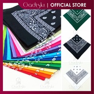 Gadisku.os 55cm Cotton Square Scarf Cashew Flower Turban Hip Hop Paisley Wrist Headdress Turban Scar