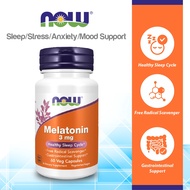 NOW Supplements, Melatonin 5 mg, Free Radical Scavenger, Healthy Sleep Cycle, 60 Veg Capsules