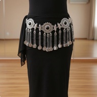 [drnzju] Gypsy Style Women Waist Chain with Coins Tassel Belly Dance Belt Adjustable for Oriental Da