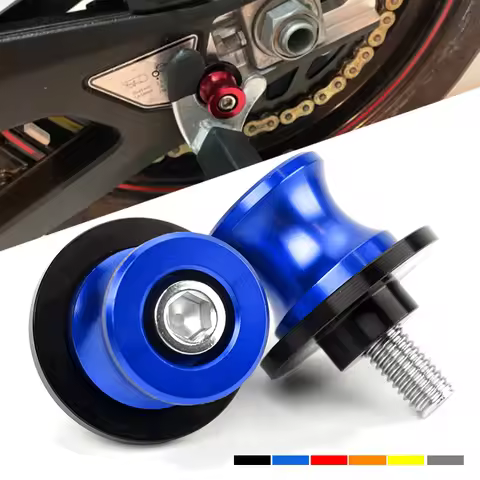 2pcs M6 Swingarm Spools For YAMAHA MT09 MT10 MT25 Tracer 900 700 GT XSR 155 900 FZ1 FZ6 R7 R9 Motorc