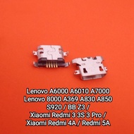 Charger Connector Lenovo A6000 / A6010 / A7000 / A8000 / A850 / S920 BB Z3 / Redmi 3 3S 3 Pro