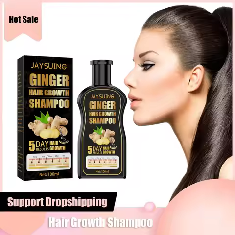 Ginger Regrowth Shampoo Anti Hair Loss Oil Control Dandruff Removal Moisturiz Nourish Scalp Repair D