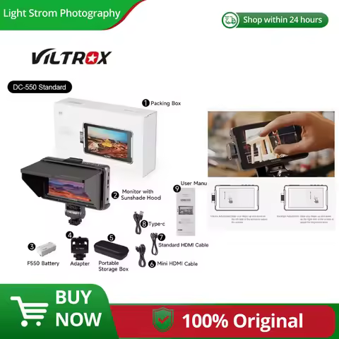 VILTROX DC-550 Pro Portable Monitor 5.5" 1920x1080 4K Profissional Monitors HDMI Touch Screen Field 