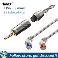 CVJ สายสายหูฟังโทรศัพท์ LS200ชุบเงินหูฟังสำรอง QDC/2Pin S/0.75Mm/0.78Mm // ชุดหูฟังอัพเกรดคอนเนคเตอร