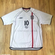 💯 Original Vintage England 2001 /2002 /2003 Home Jersey #10 Owen