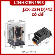 Electromagnetic relay JZX22F(D)/4Z 220VAC 14 pins with base socket