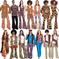 [cos Clothing] Retro Disco Costume Disco Costume 70s Hippie Clothes Halloween cos Show