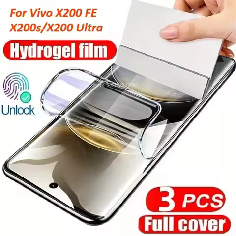 3Pcs Full Cover HD Hydrogel Film for Vivo X200 FE X200s X200 Pro X100 Pro Soft Screen Protector Film