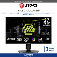 [FAST SHIP] MSI MAG 272URDF E16 | 27" 4K UHD 160Hz/FHD 320Hz Dual Mode | 0.5ms (GtG)| IPS | Adaptive