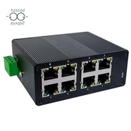 Industrial Ethernet Network Switch 8 Port 100M/1000M Mini Design DIN Rail Mount Plug and Play IP40 R