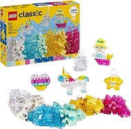 LEGO Classic Magical Transparent Box 11040 Colourful Building Bricks Toy, Creative Fantasy Models fo