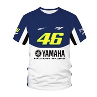 New Mens Sport T-shirt Motorcycle Team Cycling short-sleeved YAMAHA Top Summer Casual Round Collar Y