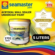 SYK Seamaster Paint 1701 5Liters Acryseal Wall Sealer Undercoat Paint Cat Undercoat Dinding White Pa