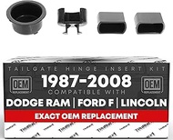 Tailgate Hinge Insert Kit, 4-Piece Set, Driver Side and Passenger Side - Compatible with 1987-2008 D