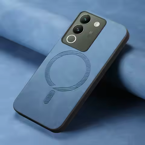 V29E V30 Pro Luxury Case Leather Magnetic Wireless Charging Back Panel for Vivo V29 Pro Case Vivo V3