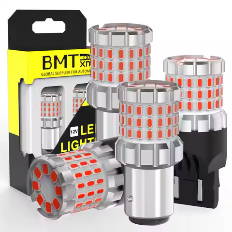 BMTxms RED BAY15D P21/5W BAW15D PR21/5W BAZ15D P21/4W LED Brake Lights 62SMD T20 7443 W21/5W P27/5W