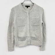 BANANA REPUBLIC 羊駝毛混紡羊毛針織開襟衫，灰色，S碼，古著