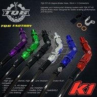 Front brake hose 95 cm TQ6 28-45 degrees Universal