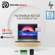 SLIM HP EliteBook 820 G3 CORE i5 (6TH GEN) 12.5" FHD / Upto 32GB RAM / 1TB SSD/ REFURBISHED LAPTOP NOTEBOOK/12.5" SCREEN