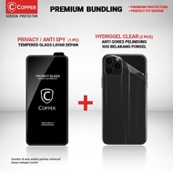 Samsung A51 - COPPER Bundling TG Privacy &amp; Hydrogel Clear