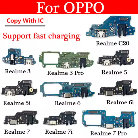 New USB Port Charger Plug Socket Connector Charging Board For OPPO Realme 2 C12 C15 7 6 6i 5 5i 3 Pr